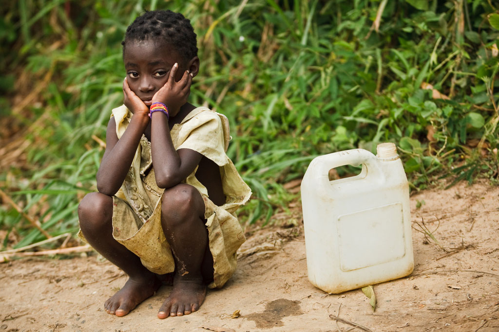 Child with clean water